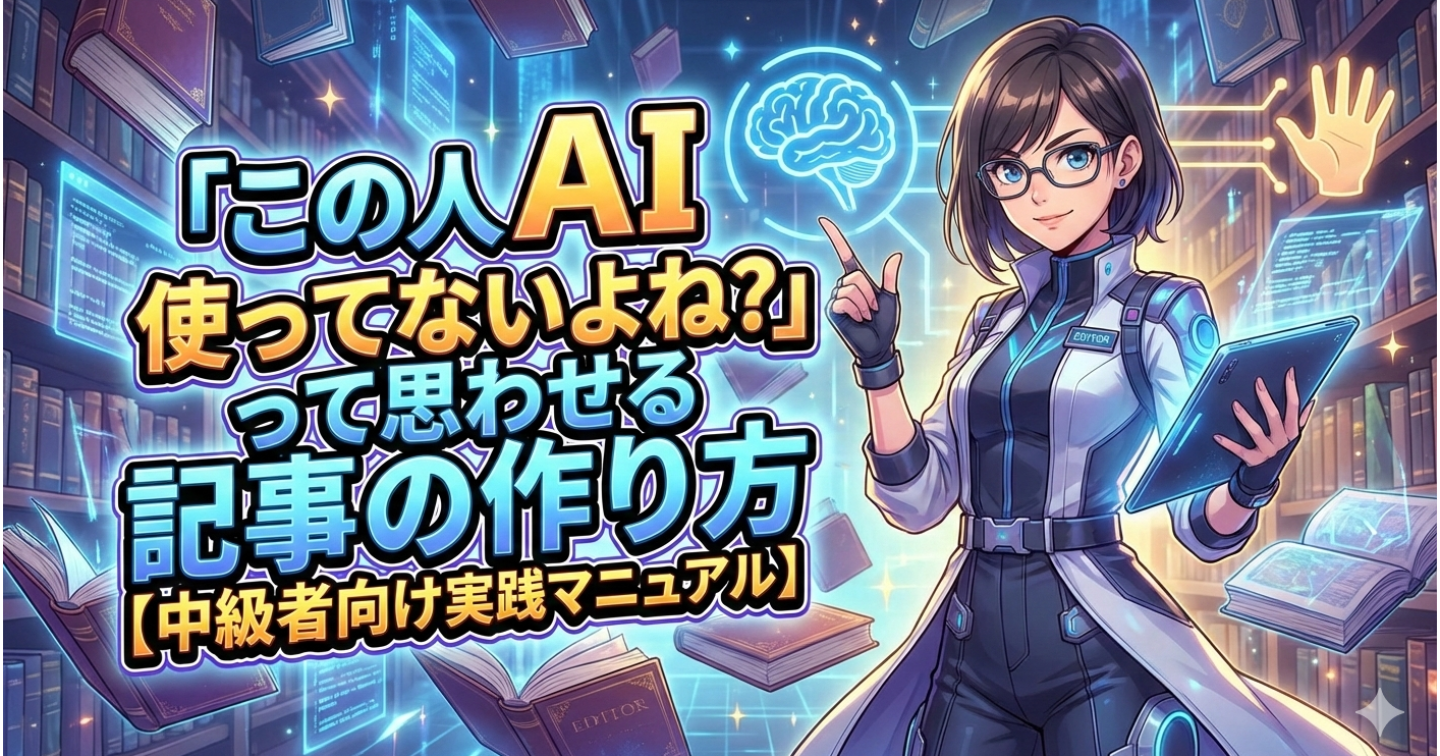 「この人AI使ってないよね?」って思わせる記事の作り方【中級者向け実践マニュアル】
