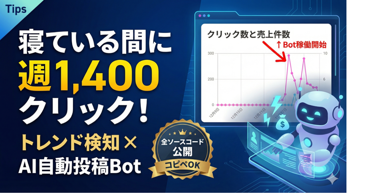 【コピペOK】寝ている間に週1,400クリック！「トレンド検知×AI自動投稿」完全自動化Botの全ソースコード公開【GAS×Gemini】