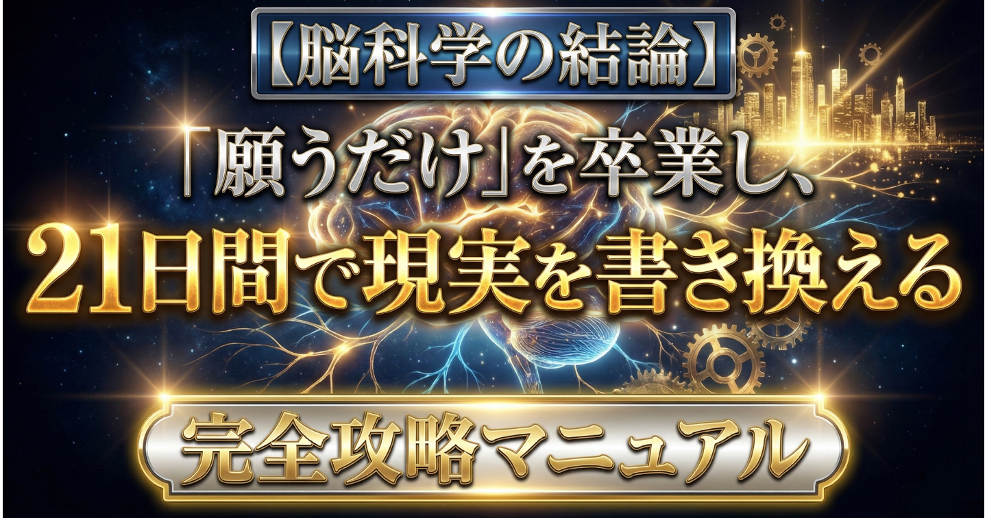 【脳科学の結論】「願うだけ」を卒業し、21日間で現実を書き換える完全攻略マニュアル