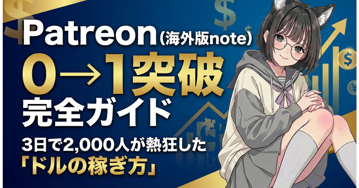 Patreonを「海外版note」として0→1突破する完全ガイド