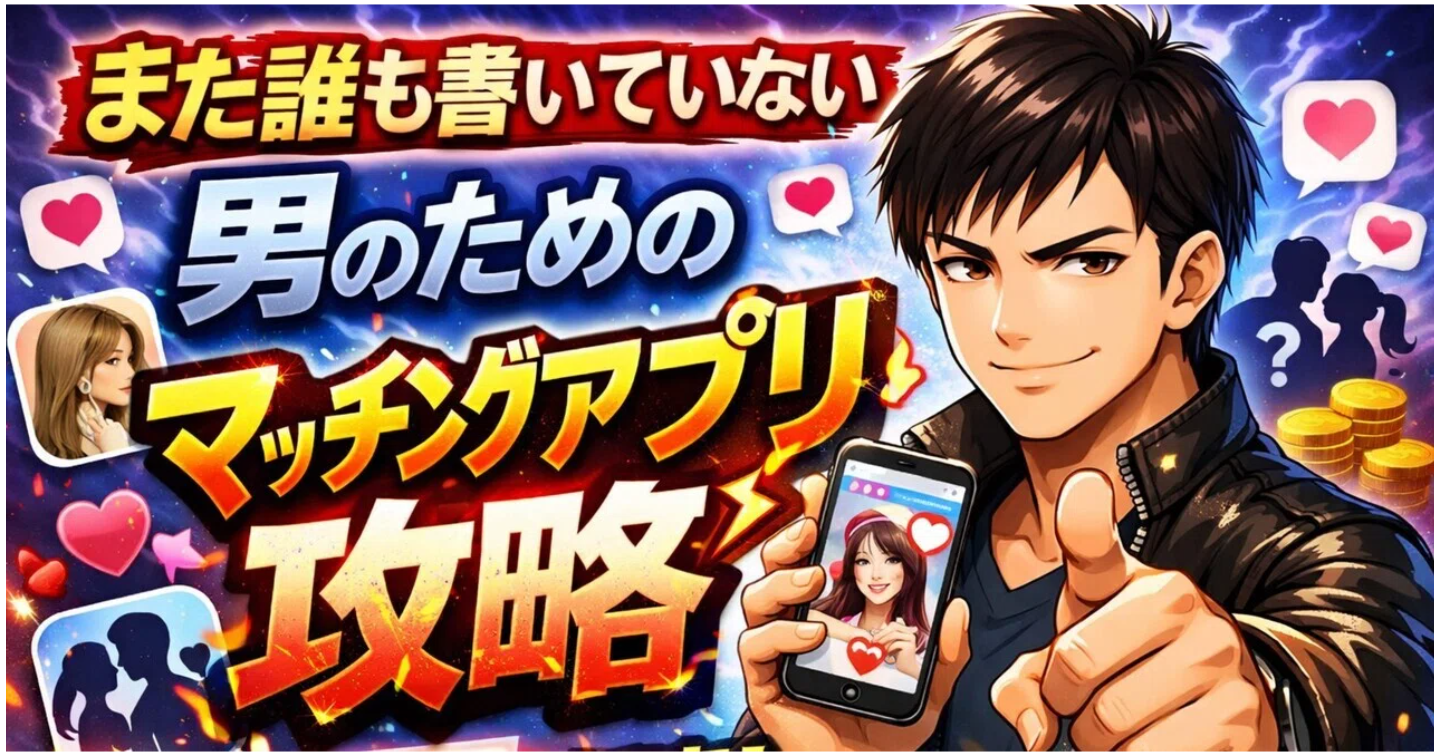まだ誰も書いていない男のためのマッチングアプリ攻略