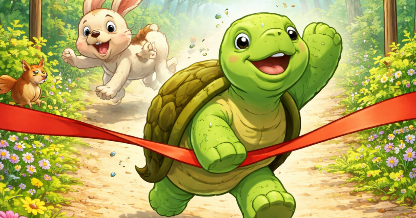 亀はなぜウサギに勝てたのか？