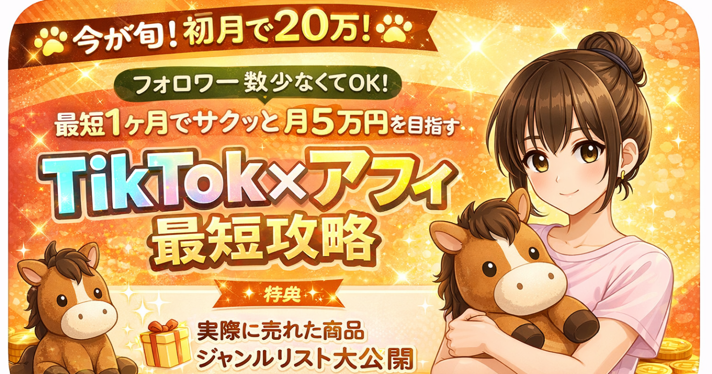 【今が激アツ！】TikTok Shopで初月10万完全ロードマップ
