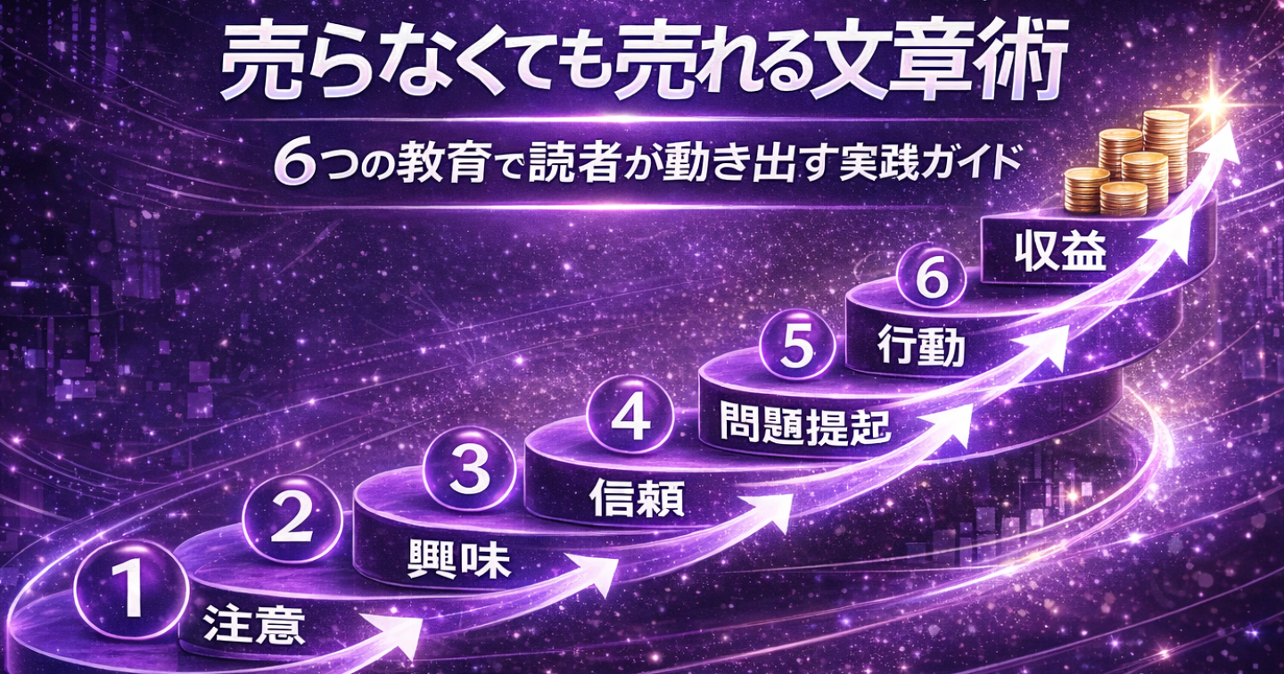 売らなくても売れる文章術｜“6つの教育”で読者が自動で動き出す実践ガイド