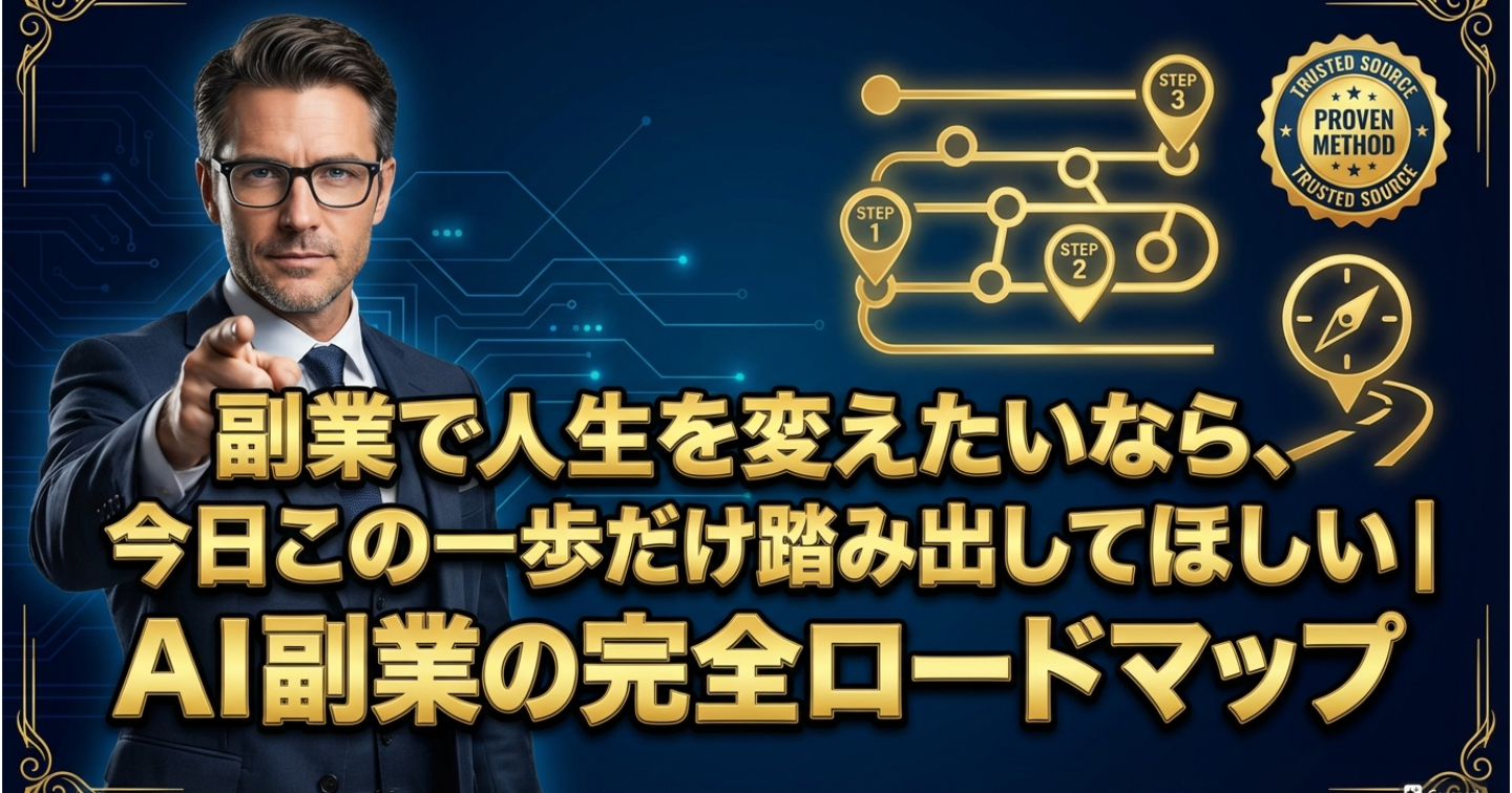 副業で人生を変えたいなら、今日この一歩だけ踏み出してほしい｜AI副業の完全ロードマップ