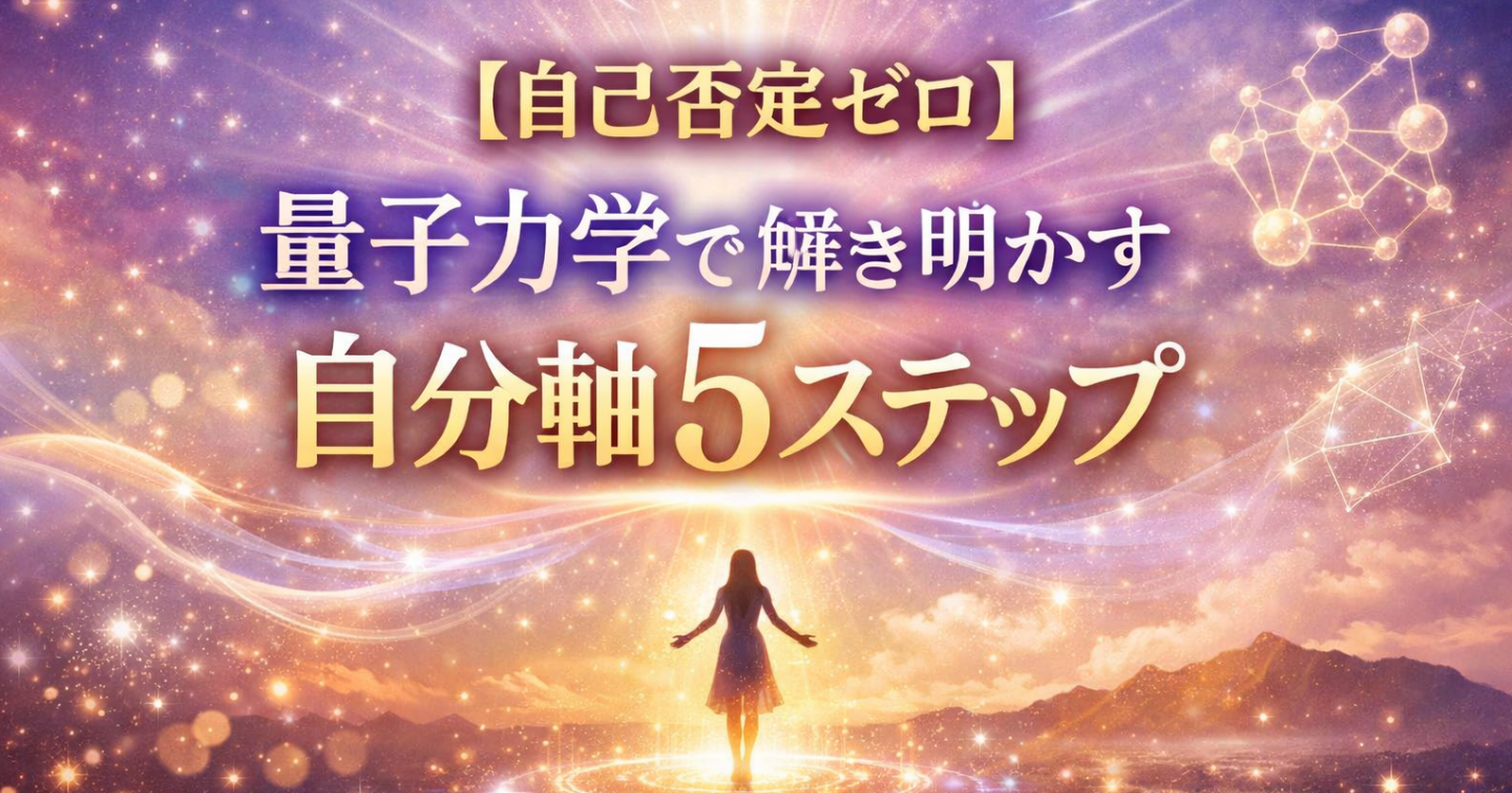 【自己否定ゼロ】量子力学で解き明かす自分軸5ステップ