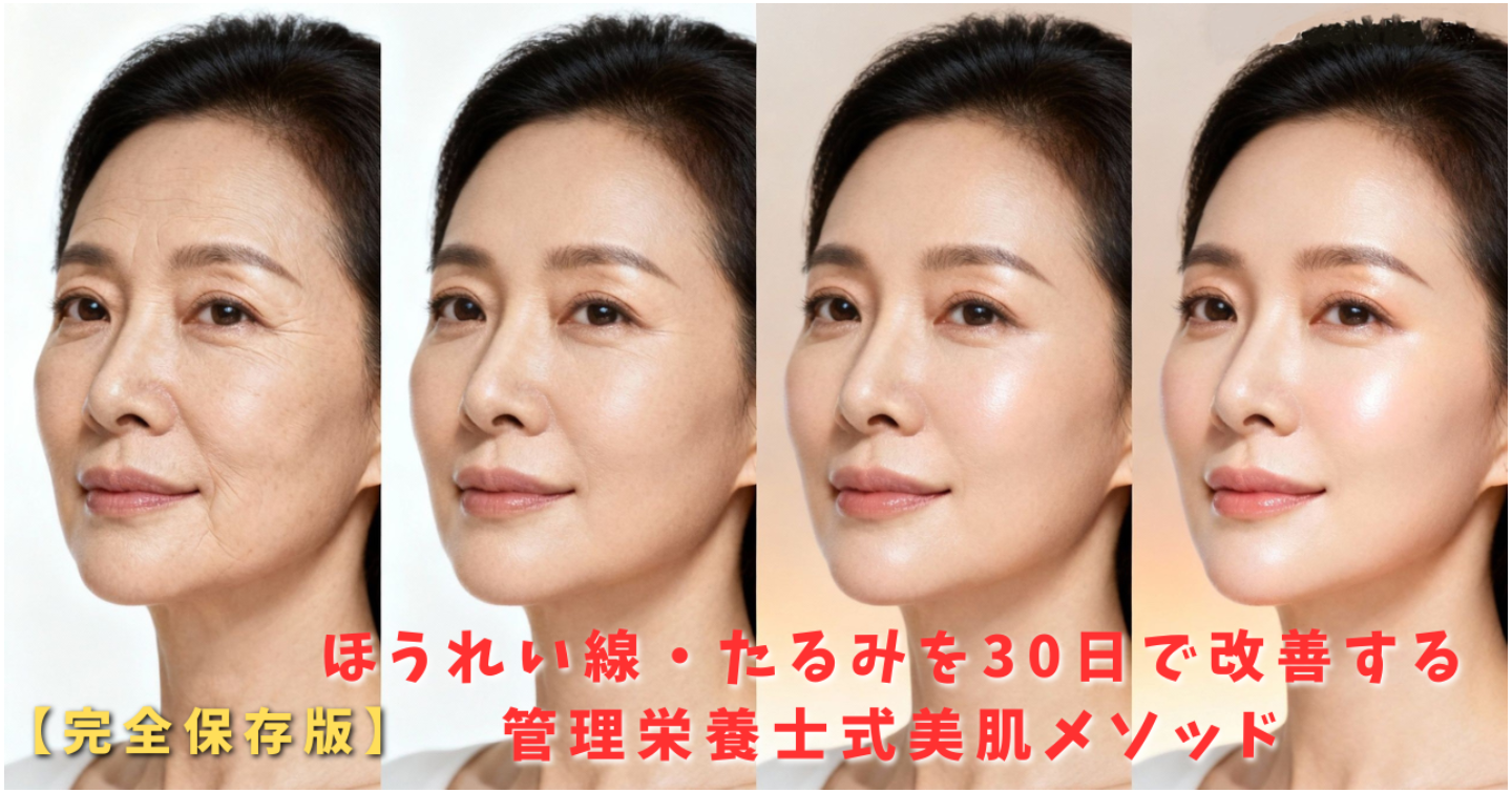 【完全保存版】ほうれい線・たるみを30日で改善する管理栄養士式美肌メソッド