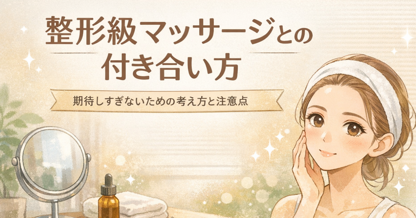 整形級マッサージを選ぶ前に読むnote― 判断基準・避けたい考え方・注意点