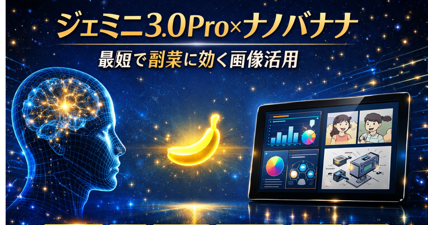 ジェミニ3.0 Pro×ナノバナナ：最短で副業に効く画像活用