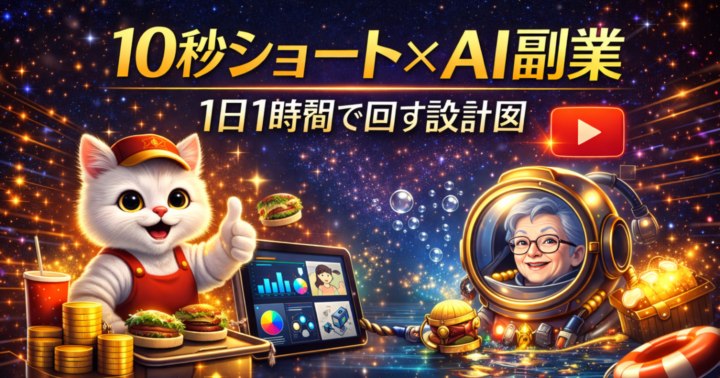 10秒ショート×AI副業の罠と勝ち筋：1日1時間で回す設計図