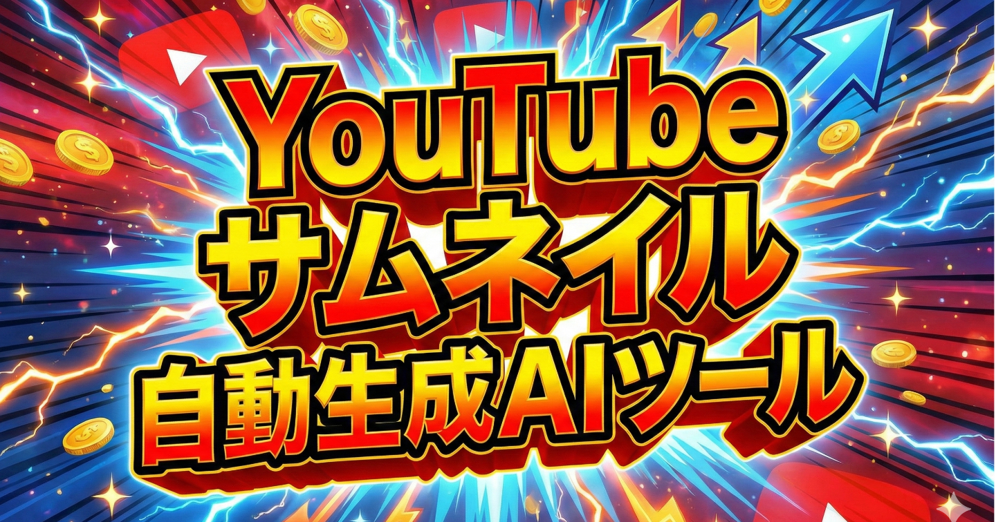 デザイナー不要。「ワンクリック」でクリック率が激変するプロ級YouTubeサムネイル生成AI、ついに解禁。
