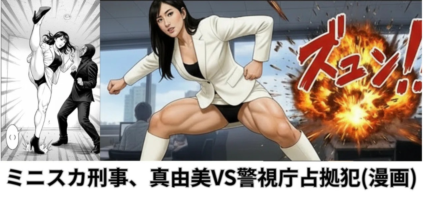 ミニスカ刑事、真由美VS警視庁占拠犯(漫画）、35ページ