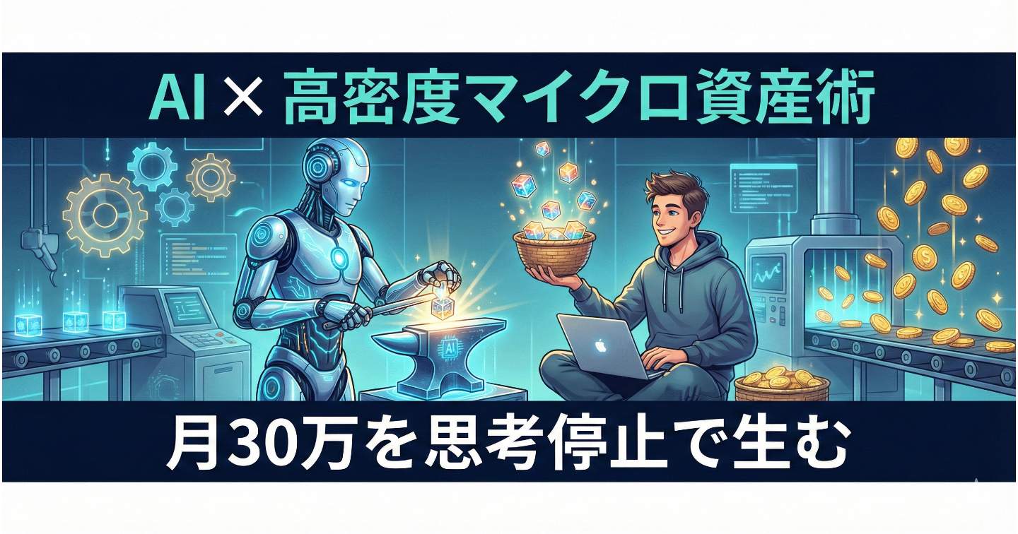 【1日30分】月30万を“思考停止”で生む「高密度マイクロ資産術」：AI×特化型メディア運用
