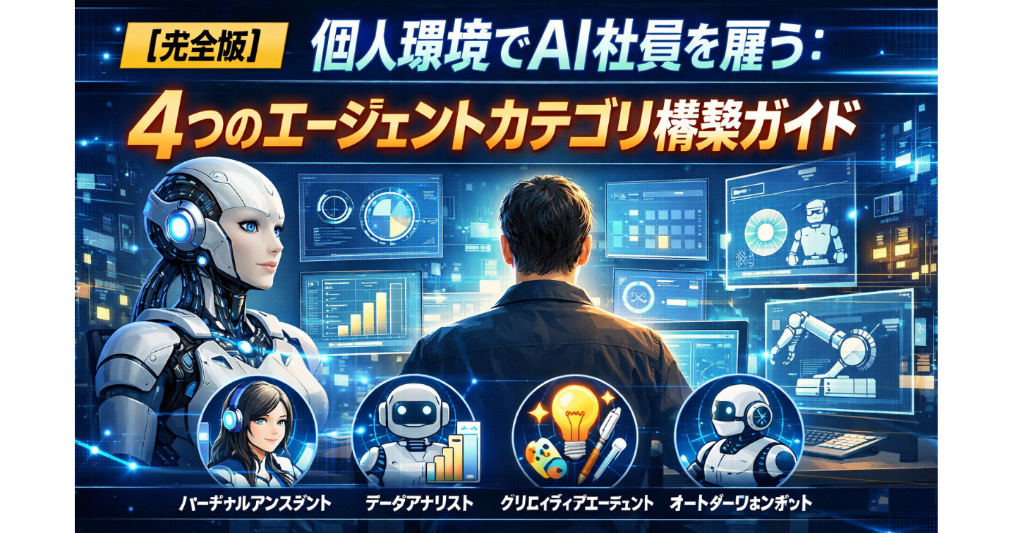 【完全版】個人環境でAI社員を雇う：4つのエージェントカテゴリ構築ガイド