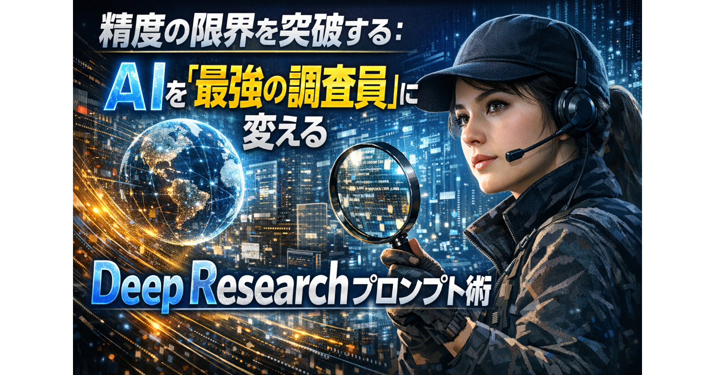精度の限界を突破する：AIを「最強の調査員」に変えるDeep Researchプロンプト術