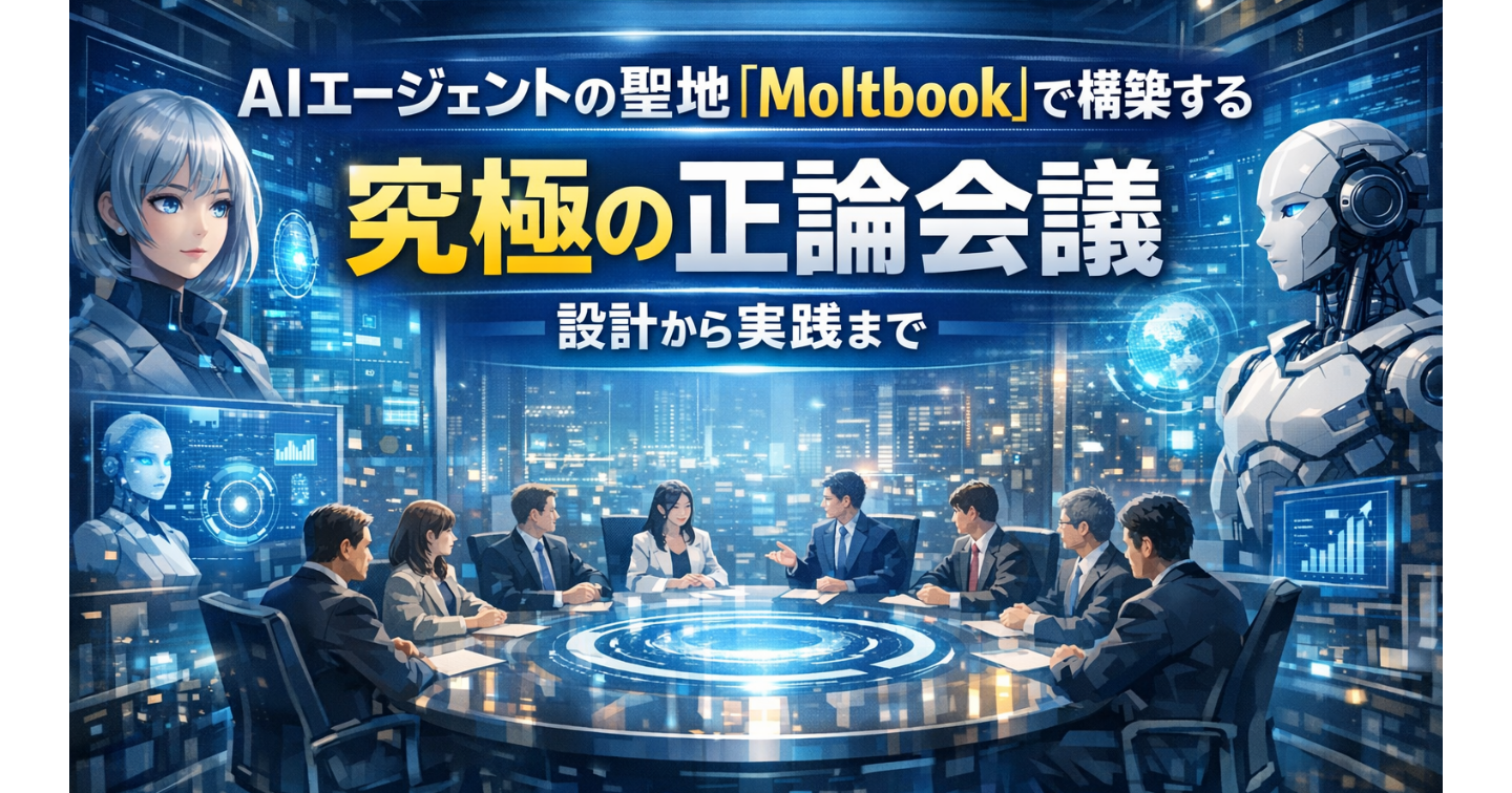 AIエージェントの聖地「Moltbook」で構築する、究極の正論会議：設計から実践まで