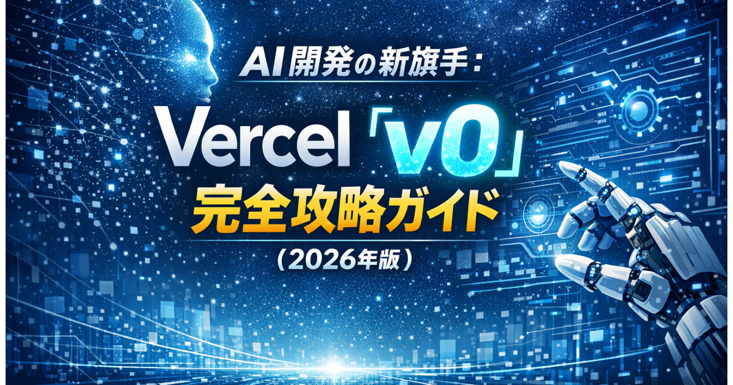AI開発の新旗手：Vercel「v0」完全攻略ガイド（2026年版）