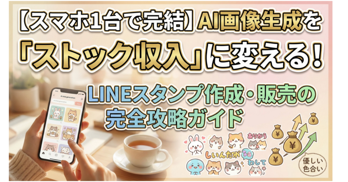 【スマホ1台で完結】AI画像生成×LINEスタンプ作成・販売の完全攻略ガイド