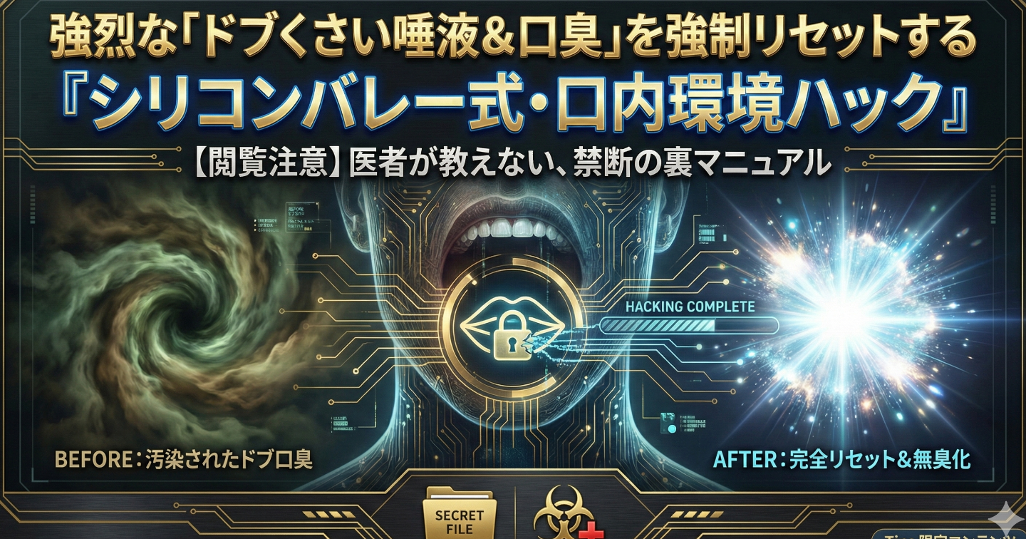 「キスの味がドブ」と言われた絶望を書き換える。至近距離の不快な風味を『無』にリセットする、シリコンバレー式・喉洗浄ハック