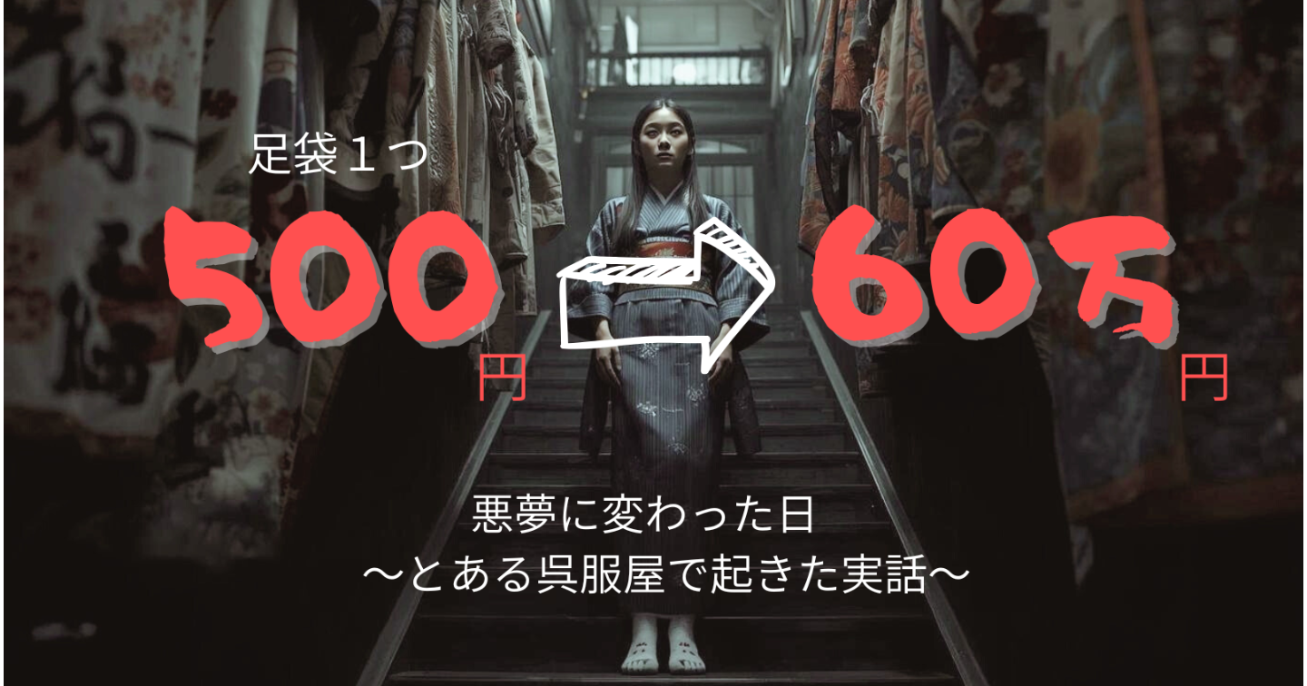 足袋500円が60万円の悪夢に変わった日　〜とある呉服屋で起きた実話〜