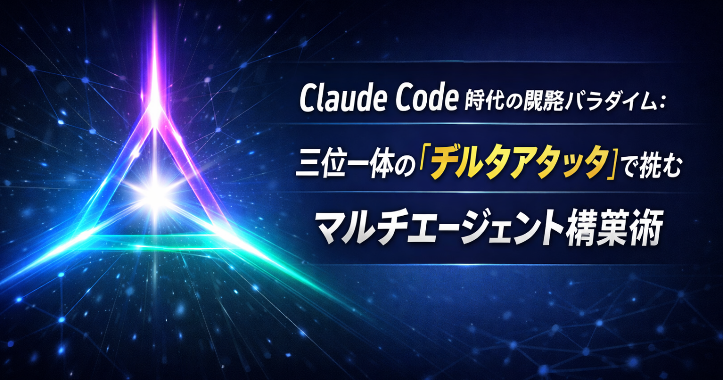 Claude Code 時代の開発パラダイム：三位一体の「デルタアタック」で挑むマルチエージェント構築術