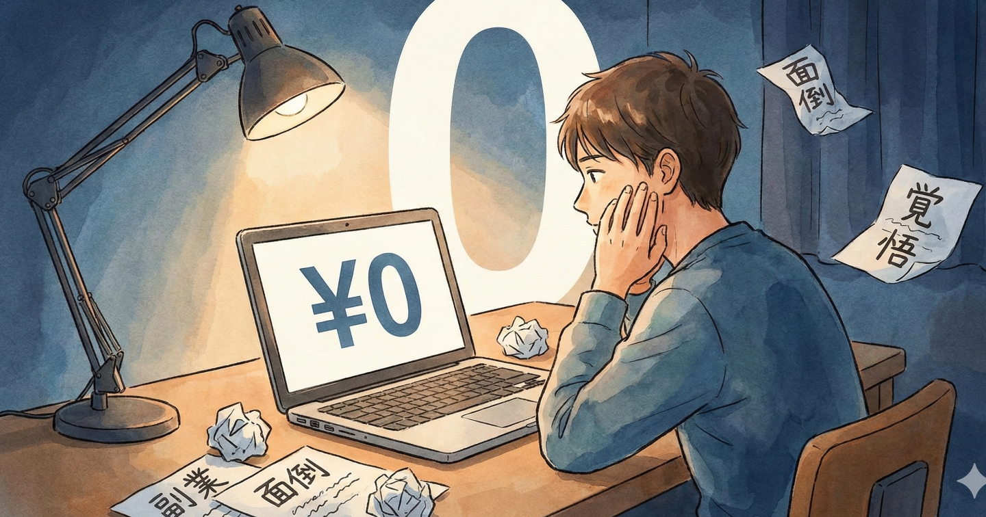 副業歴4年、収益0円。逃げ続けた自分をちゃんと振り返ってみた