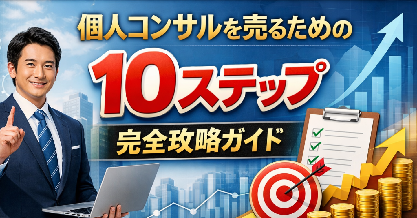 個人コンサルを売るための10ステップ：完全攻略ガイド