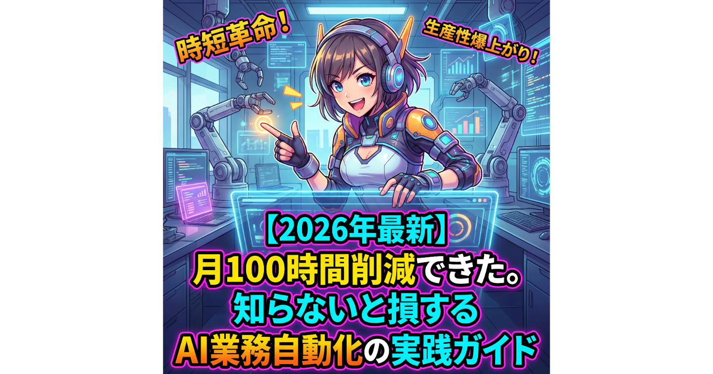 【2026年最新】月100時間削減できた。知らないと損するAI業務自動化の実践ガイド