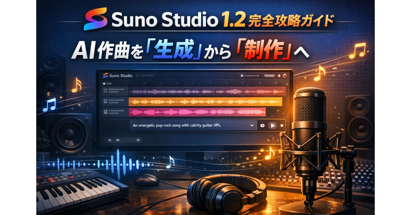 Suno Studio 1.2 完全攻略ガイド：AI作曲を「生成」から「制作」へ