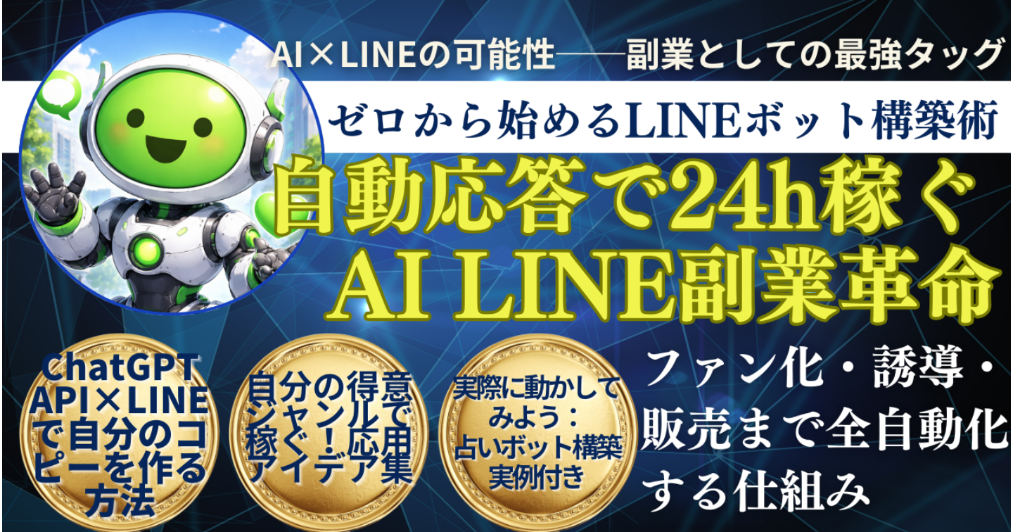 自動応答で24h稼ぐ！AI LINE副業革命