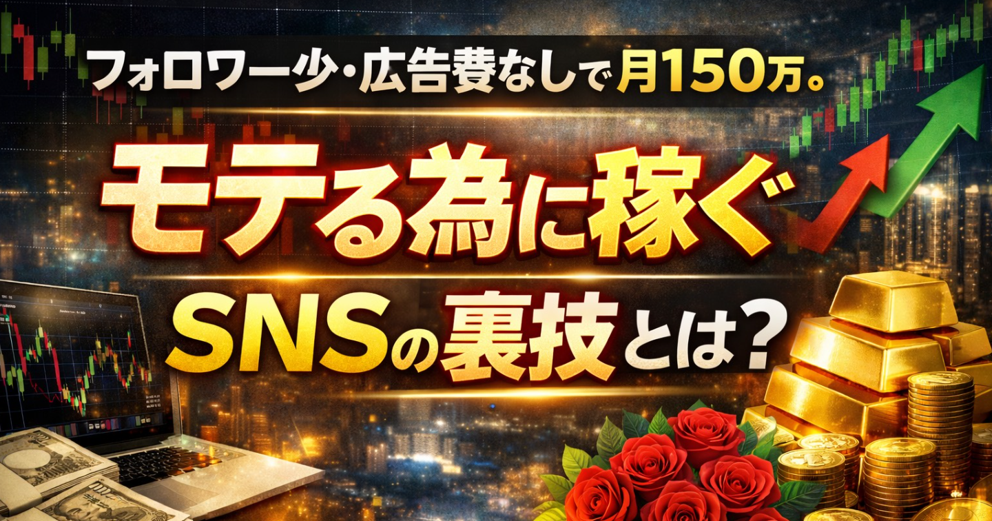 フォロワー少・広告費なしで月150万。モテる為に稼ぐSNSの裏技とは？
