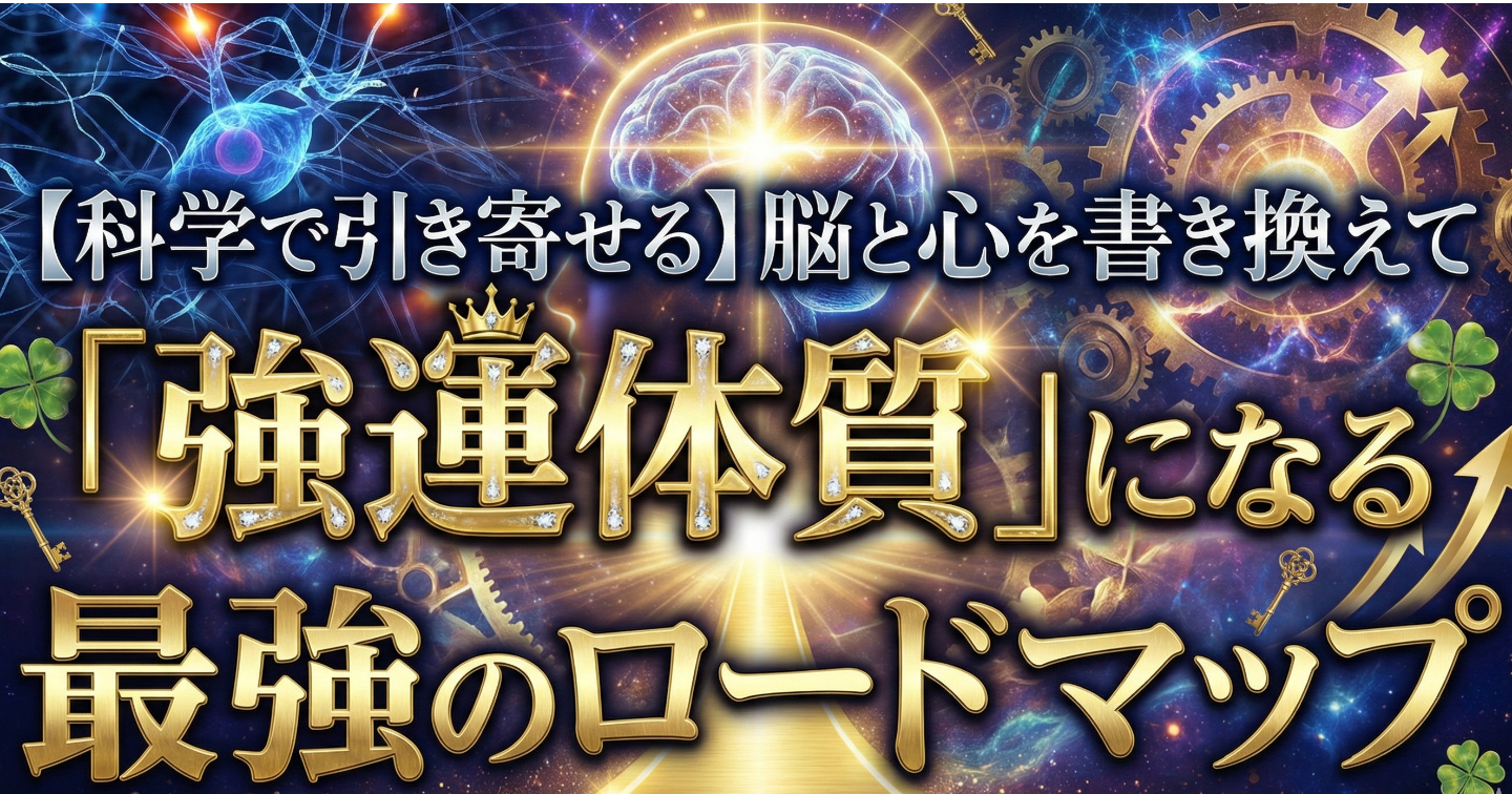 【科学で引き寄せる】脳と心を書き換えて「強運体質」になる最強のロードマップ