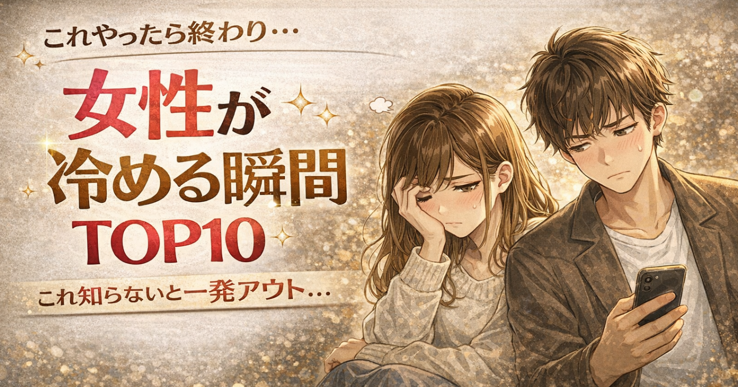 女性が冷める瞬間TOP10【これやったら終わり】