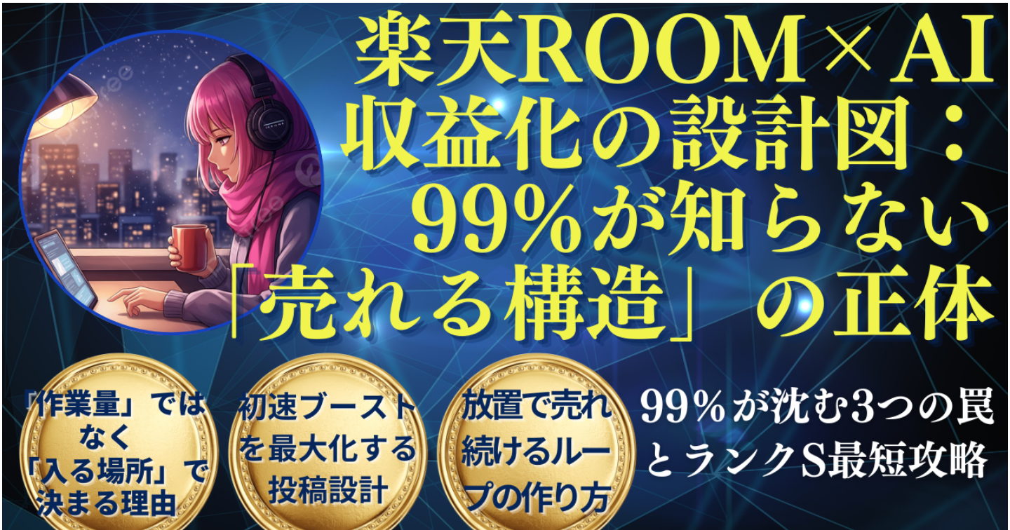 楽天ROOM×AI 収益化の設計図：99%が知らない「売れる構造」の正体