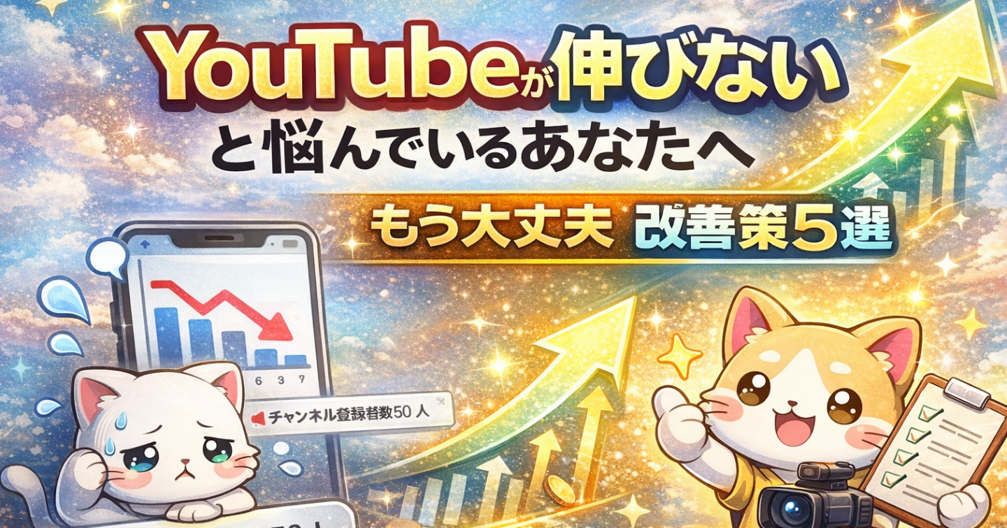 YouTubeが伸びない、と悩んでいるあなたへ