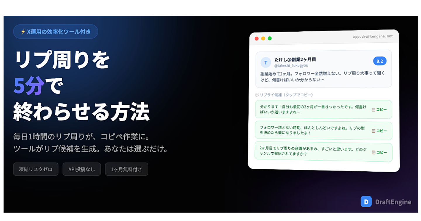 リプ周りを5分で終わらせる方法