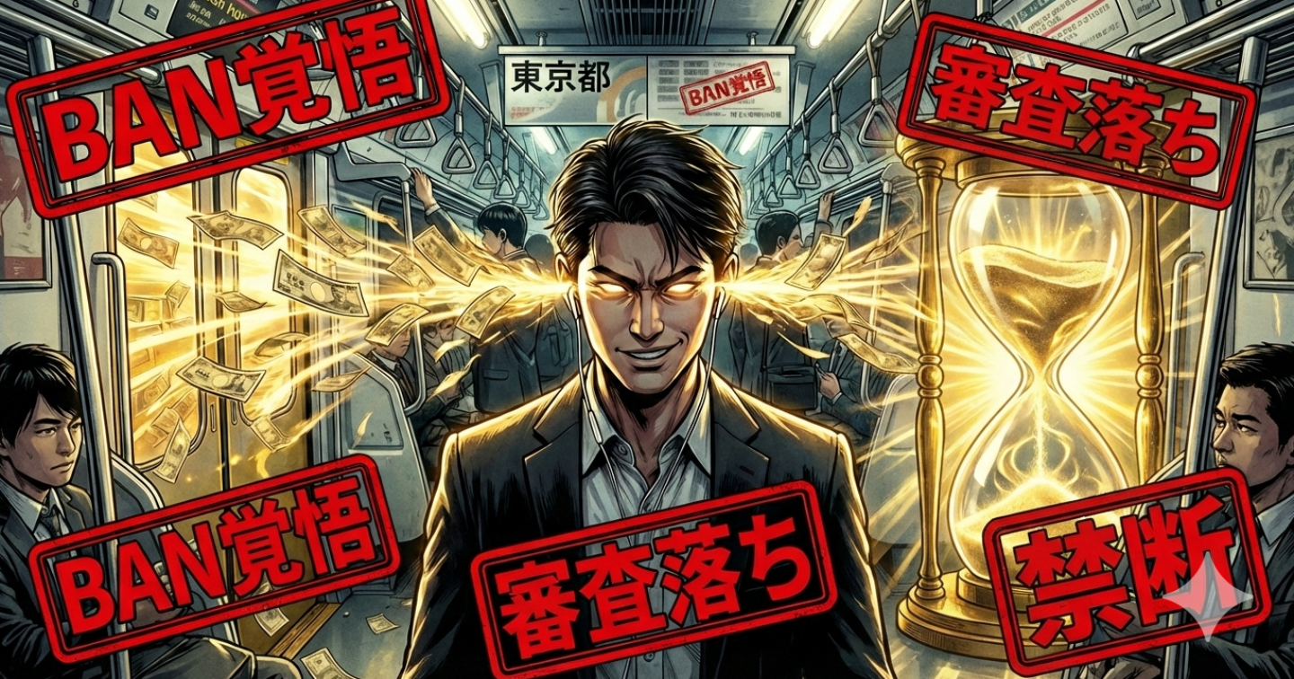 【運営BAN覚悟】Brainで審査落ちした「通勤時間を精神と時の部屋に変える」禁断の耳読書マネタイズ全貌