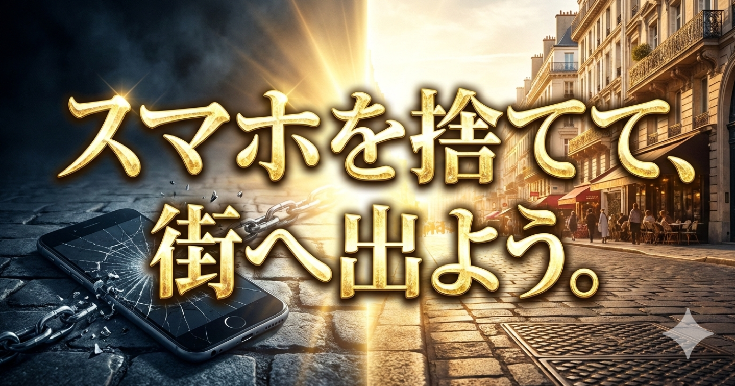 スマホを捨てて、
街へ出よう。