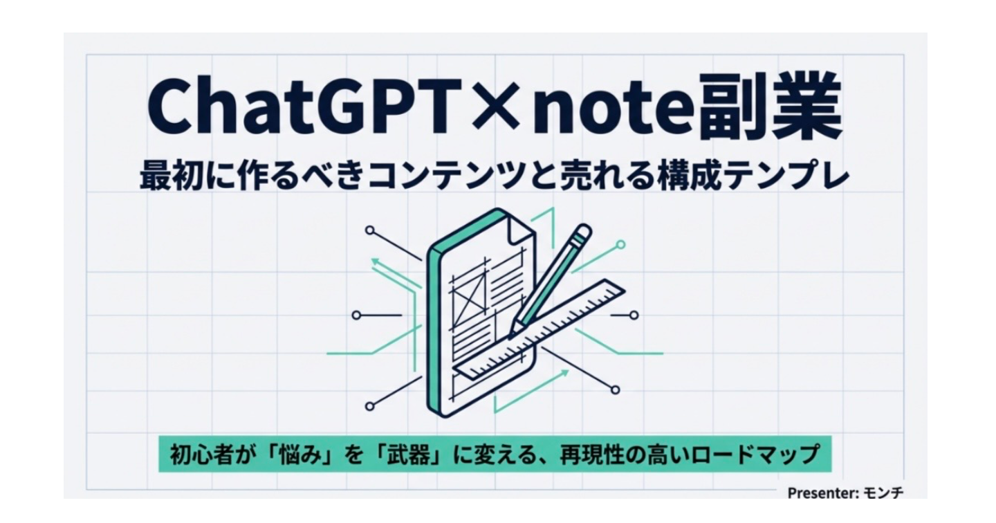 2026年版｜ChatGPTでnote副業を成功させる最初に作るべきコンテンツと売れる構成テンプレ