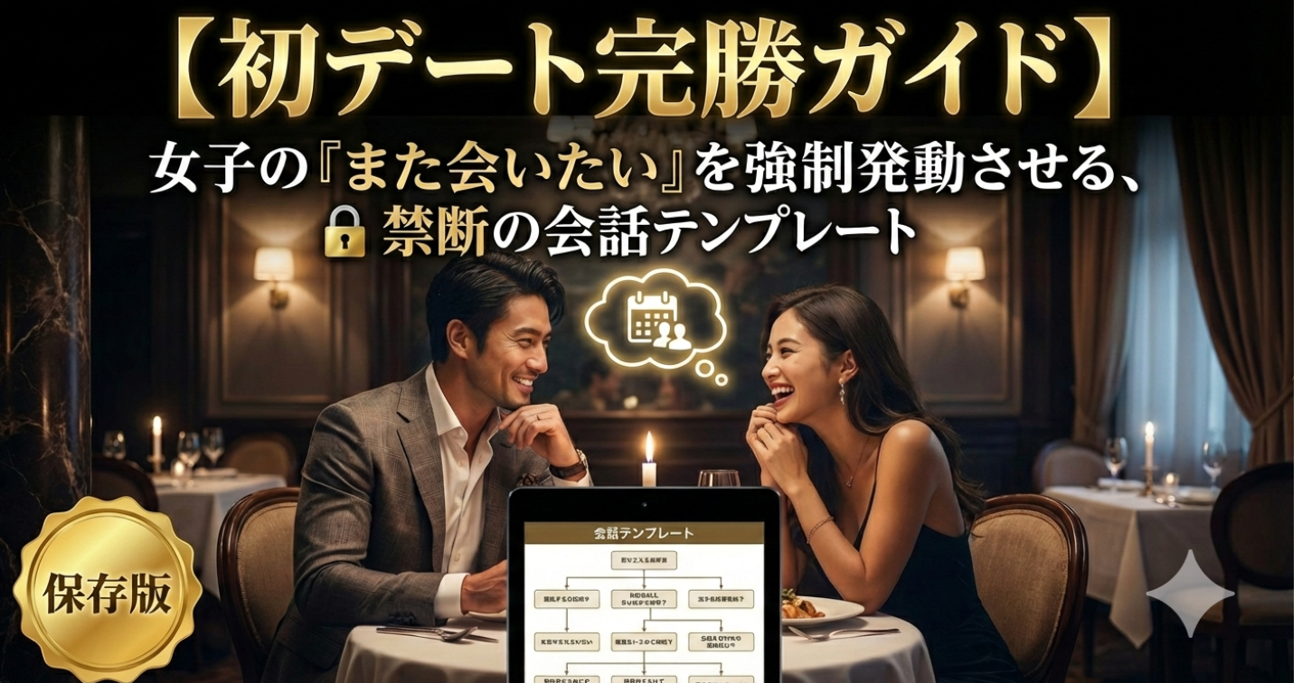【初デート完勝ガイド】女子の「また会いたい」を強制発動させる、禁断の会話テンプレート