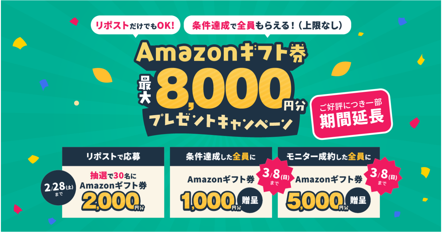 【期間延長3/8まで】Tipsモニター機能リリース記念キャンペーンを開催！！