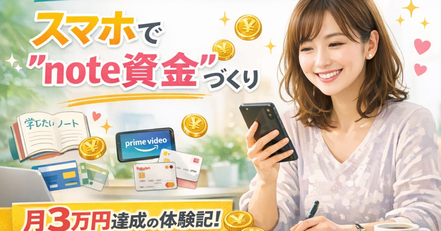 noteが買えなかった私が“スマホだけ”でnote資金を作った話【体験＋始め方】