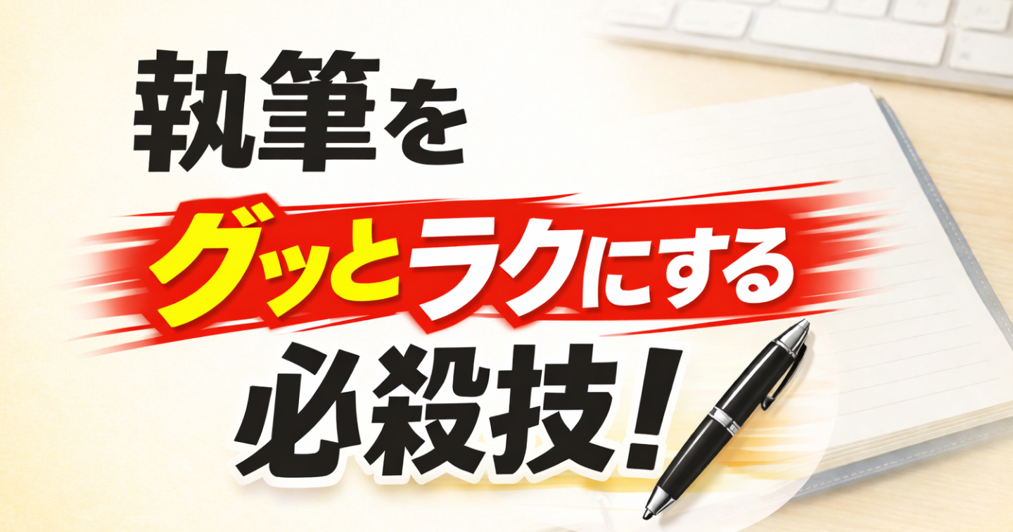執筆を、グッとラクにする必殺技！