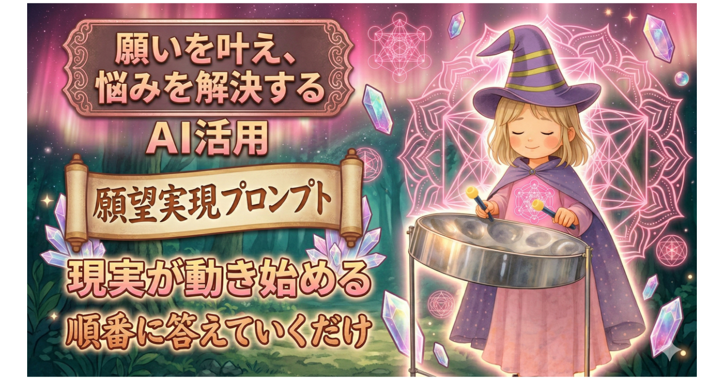 「願いを叶え、悩みを解決する」AI活用・願望実現プロンプト