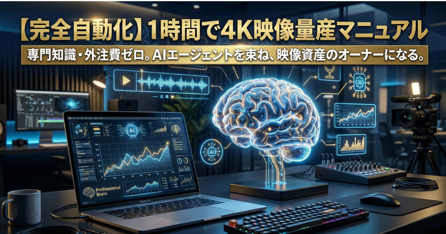 【完全自動化】1時間で4K映像を量産する「AIエージェント」実戦マニュアル（全プロンプト公開）