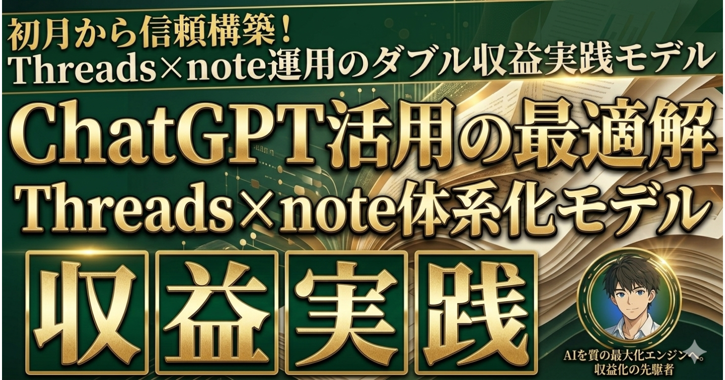 ChatGPT活用の最適解─Threads×note運用を体系化する実践モデル