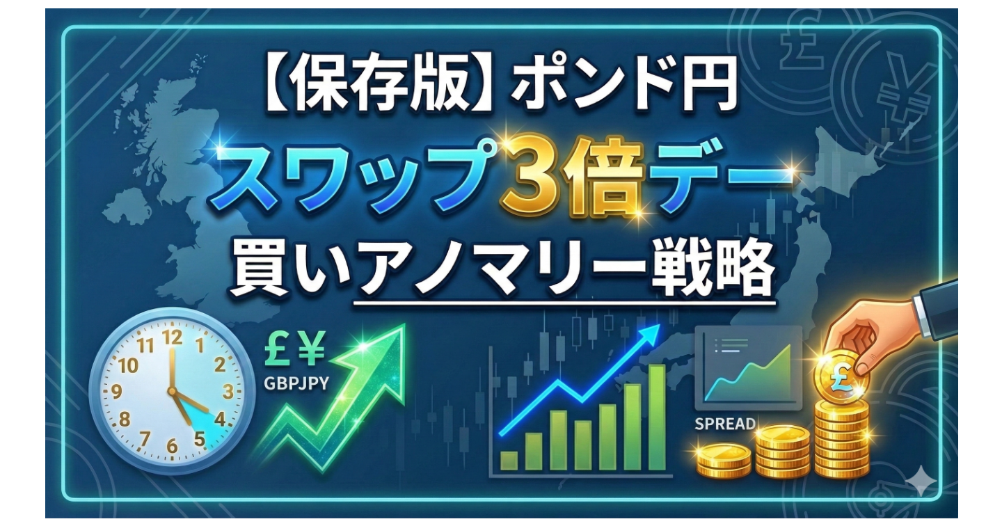 【保存版】ポンド円 スワップ3倍デー買いアノマリー戦略