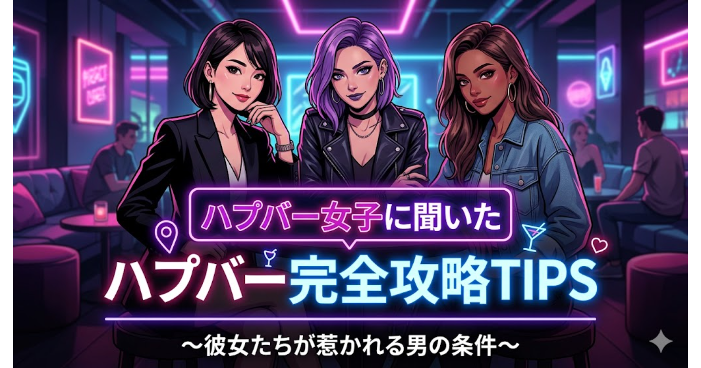 ハプバー女子に聞いたハプバー完全攻略TIPS～彼女たちが惹かれる男の条件～