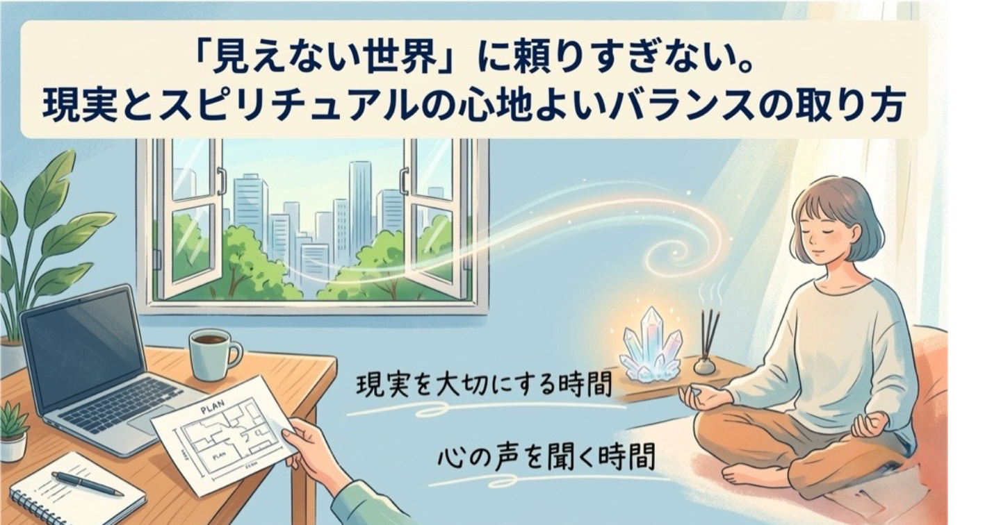 「見えない世界」に頼りすぎない。現実とスピリチュアルの心地よいバランスの取り方