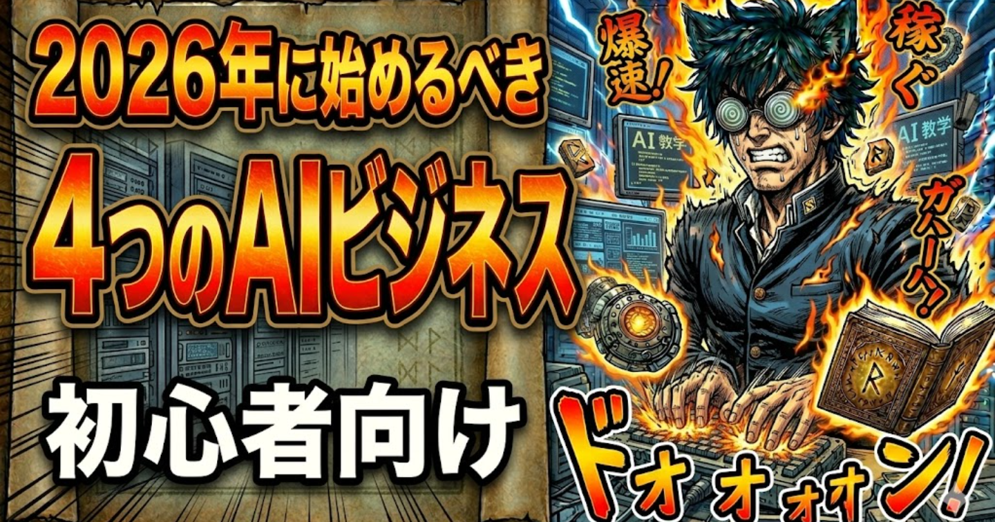 📌2026年に始めるべき4つのAIビジネス（初心者向け）